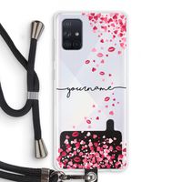 Hartjes en kusjes: Samsung Galaxy A71 Transparant Hoesje met koord