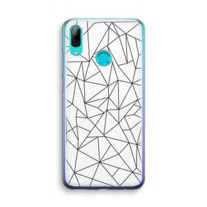 Geometrische lijnen zwart: Huawei P Smart (2019) Transparant Hoesje