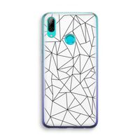 Geometrische lijnen zwart: Huawei P Smart (2019) Transparant Hoesje