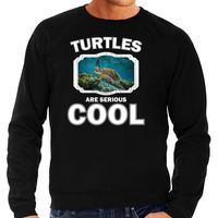 Sweater turtles are serious cool zwart heren - schildpadden/ zee schildpad trui 2XL  -