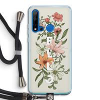 Hello bloemen: Huawei P20 Lite (2019) Transparant Hoesje met koord