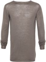 Rick Owens pull fin en laine - Gris - thumbnail