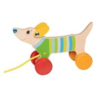 Goki houten trekdier hond Goki houten trekdier hond