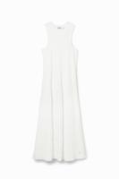 Midi-jurk geribde patch - WHITE - L