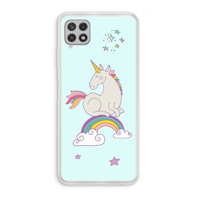 Regenboog eenhoorn: Samsung Galaxy A22 4G Transparant Hoesje