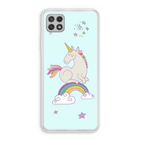 Regenboog eenhoorn: Samsung Galaxy A22 4G Transparant Hoesje