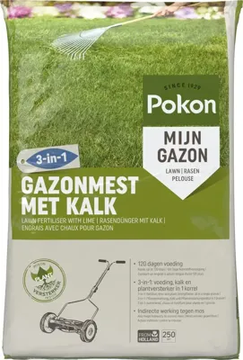 Pokon Gazonmest met Kalk 16,8kg voor 250m²