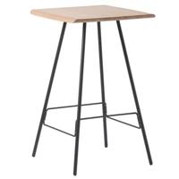 Gazzda Leina bar tafel 70x70 natural, zwart onderstel