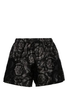 Versace short de pyjama imprimé Barocco - Noir