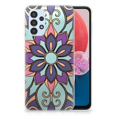 Samsung Galaxy A13 4G | TPU Case | Purple Flower