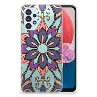 Samsung Galaxy A13 4G | TPU Case | Purple Flower