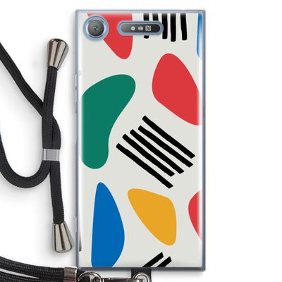 Illustratieve pop 1: Sony Xperia XZ1 Transparant Hoesje met koord