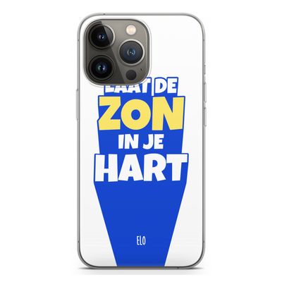 Laat de zon in je hart: iPhone 13 Pro Transparant Hoesje