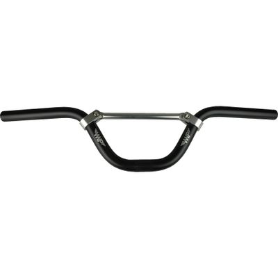VWP stuur 102mm|4inch hoog alu zwart met chrome spil