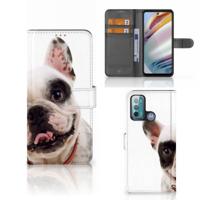 Motorola Moto G60 | Telefoonhoesje | Met pasjeshouder | Franse Bulldog