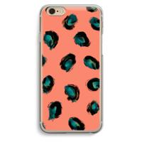 Pink Cheetah: iPhone 6 / 6S Transparant Hoesje - thumbnail
