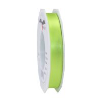 1x Luxe hobby/decoratie lime groen satijnen sierlinten 1,5 cm/15 mm x 25 meter