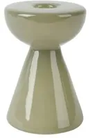 Decoris kandelaar glas deco 8x12cm groen
