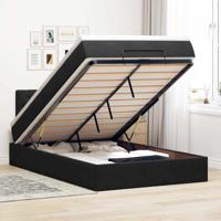 Ottoman bed met matras 120x200cm fluweel zwart