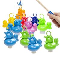 Hengelspel / eendjes vangen kermis spel - voor kinderen - met 11x eendjes - en 2 hengels