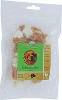 Natuurlijke Snack kluif geknoopt plus kip 7 cm zak a 6st - Gebr de boon