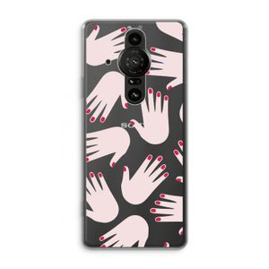 Hands pink: Sony Xperia Pro-I Transparant Hoesje