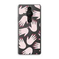 Hands pink: Sony Xperia Pro-I Transparant Hoesje