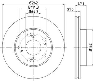 Remschijf Gecoat 54758PRO 8DD355115341