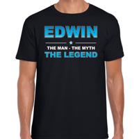 Edwin Voornaam cadeau - The man, The myth the legend - zwart - voor heren - verjaardag