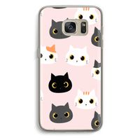 Katten: Samsung Galaxy S7 Transparant Hoesje