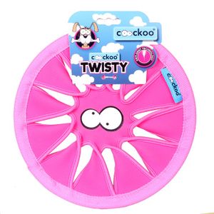 Coockoo twisty frisbee waterspeeltje hondenspeelgoed roze