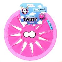 Coockoo twisty frisbee waterspeeltje hondenspeelgoed roze