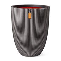 Vaas elegant Groove H46 cm antraciet - Capi europe