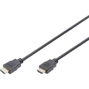 Digitus AK-330114-020-S HDMI-kabel HDMI Aansluitkabel HDMI-A-stekker, HDMI-A-stekker 2.00 m Zwart 4K UHD, Vergulde steekcontacten