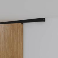 Xperta set 4m rail - Zwart - Plafond opbouw - Enkele deur - Deurdikte 50-55mm - Dubbele softclose - inbouw auto fix - Set Eindkappen