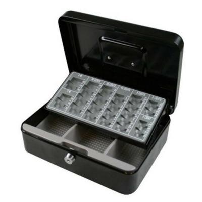 Geldkistje met munten sorteerlade - zwart - 25 x 18 x 9 cm - Geldlades - Kasregisters