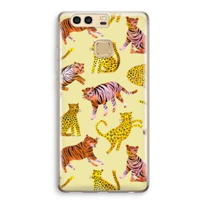 Cute Tigers and Leopards: Huawei P9 Transparant Hoesje