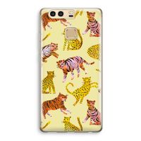 Cute Tigers and Leopards: Huawei P9 Transparant Hoesje