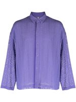 Off Duty chemise Banners en dentelle fleurie - Violet