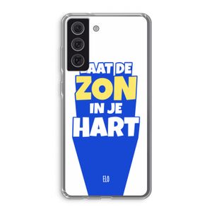 Laat de zon in je hart: Samsung Galaxy S21 FE Transparant Hoesje