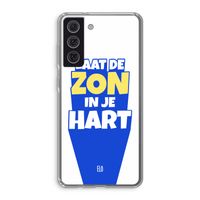 Laat de zon in je hart: Samsung Galaxy S21 FE Transparant Hoesje