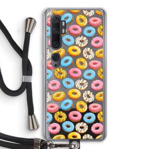 Pink donuts: Xiaomi Mi Note 10 Transparant Hoesje met koord