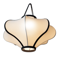 Lampenkap 40cm-Lantaarn-Elastische stof-Creme