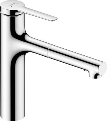 Hansgrohe Zesis M33 ééngreeps keukenmengkraan 160 uittrekbare vuistdouche 2jet sBox lite, chroom