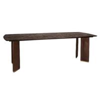 PTMD Liber Brown Mango Wood Dining Table 280cm Gold Leg - thumbnail