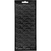 Creativ Company Stickers, kutsu, vel 10x23 cm, zwart, 1 vel