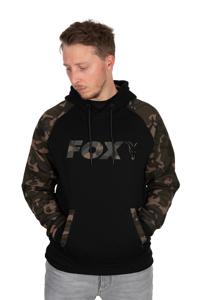 Fox Black / Camo Raglan Hoodie Large