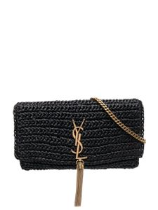 Saint Laurent sac porté épaule Kate 99 à design tressé - Noir