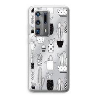Cactusmotief: Huawei P40 Pro Plus Transparant Hoesje