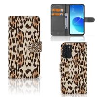 OPPO Reno6 5G | Telefoonhoesje | Met pasjeshouder | Leopard